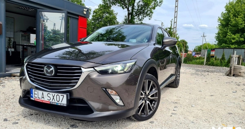 Mazda CX-3 cena 59900 przebieg: 209000, rok produkcji 2016 z Łowicz małe 781